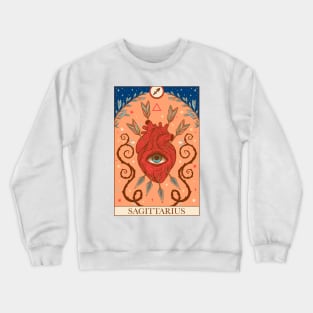 Zodiac sign tarot card Sagittarius Crewneck Sweatshirt